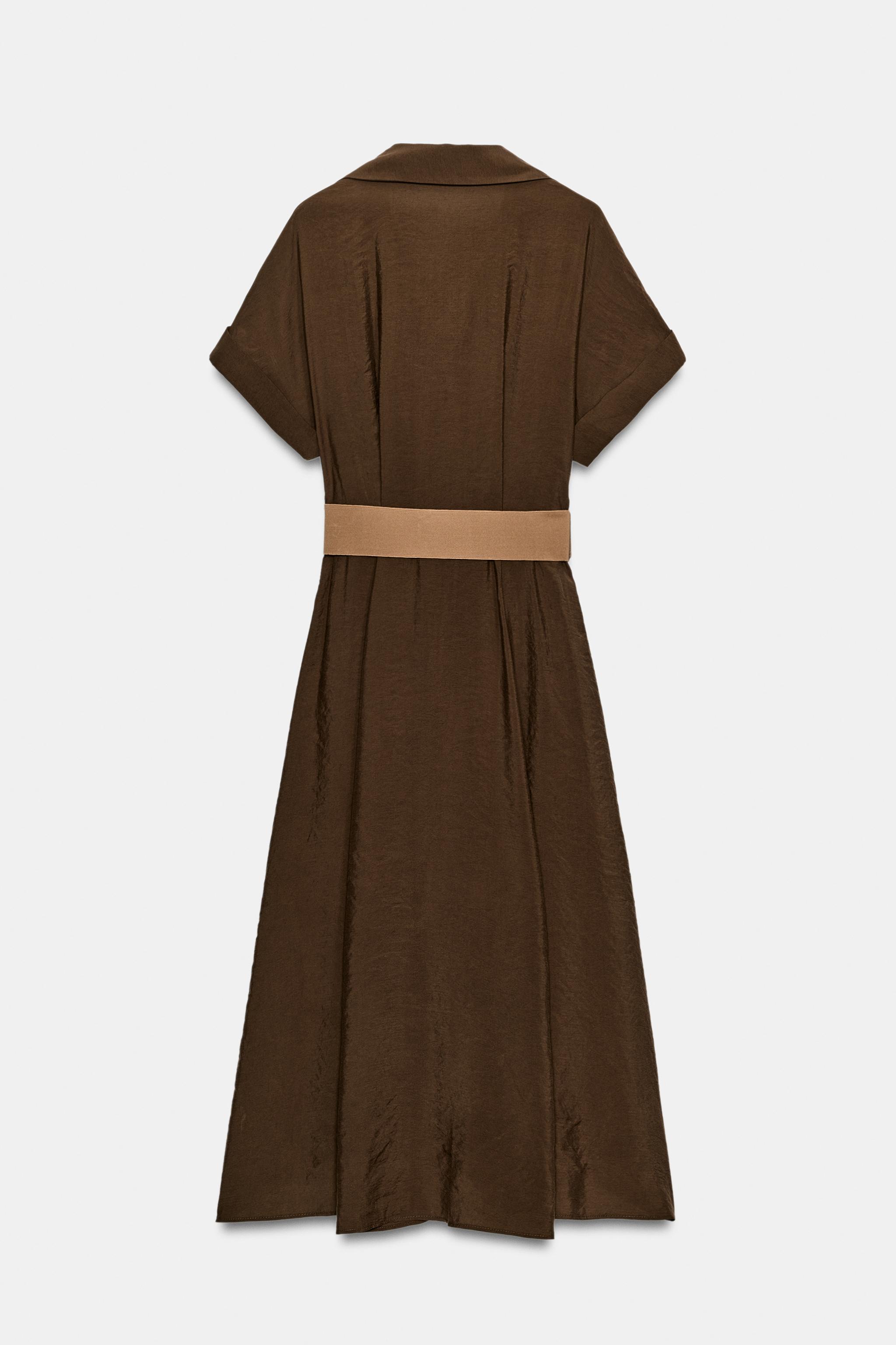 BELTED MIDI DRESS